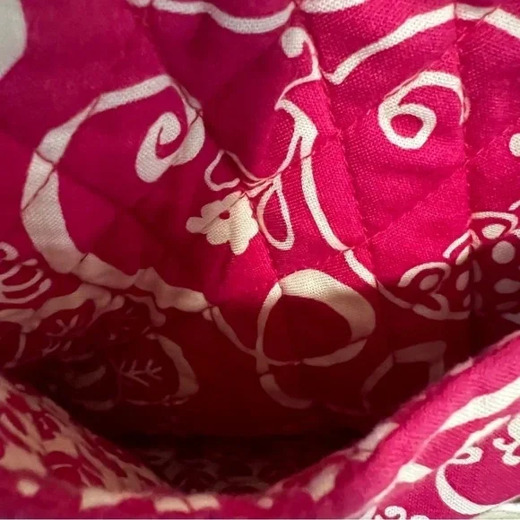 VERA BRADLEY Twirly Birds Pink Weekender Bag Travel Carryon White Quilted 2010 - Picture 4 of 14